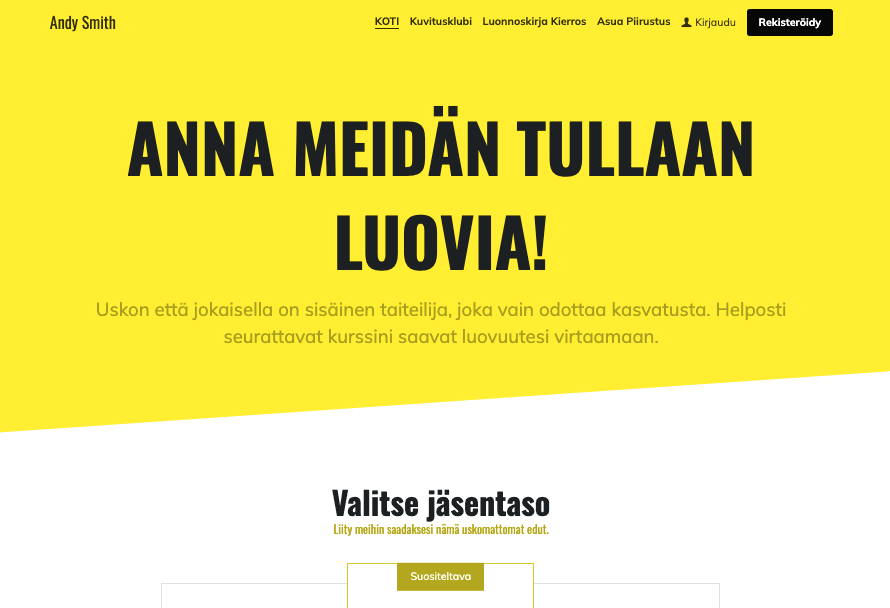 Let's Get Creative - ilmainen verkkosivuston mallipohja Strikinglyltä