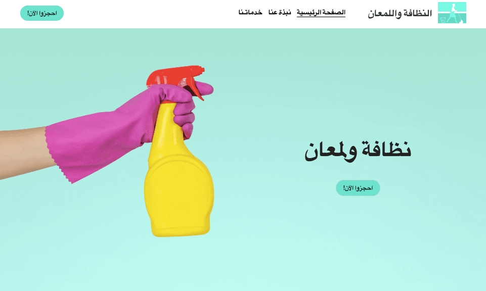 قالب Clean & Shine من Strikingly