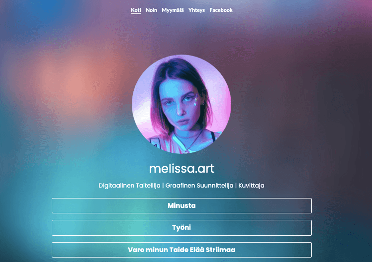 Strikingly: Melissa.Art Freelancer-malli