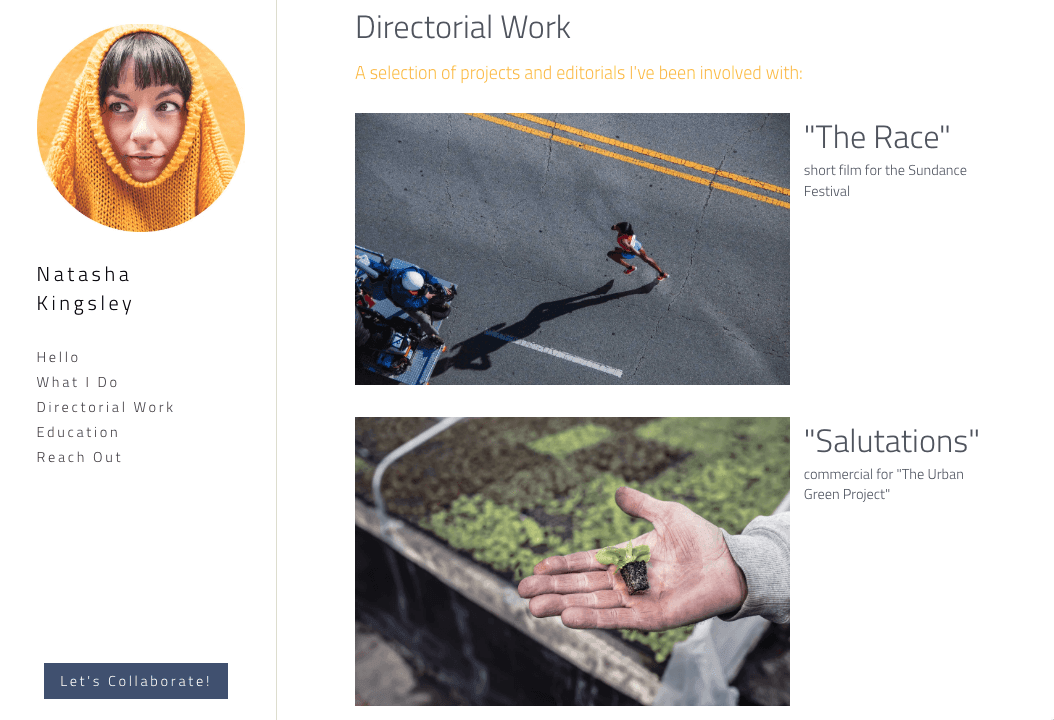 Elegancki Szablon od Strikingly