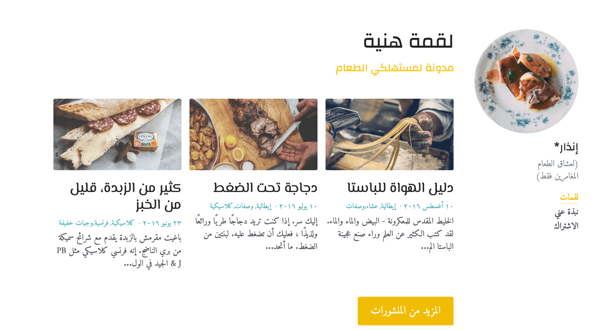 قالب بحجم صغير من Strikingly