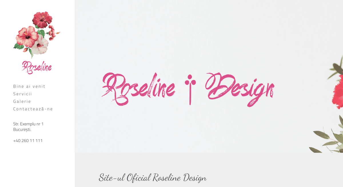 Șablonul Roseline de la Strikingly