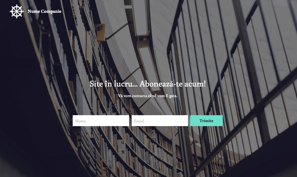 Copertă simplă sub construcție Șablon de site