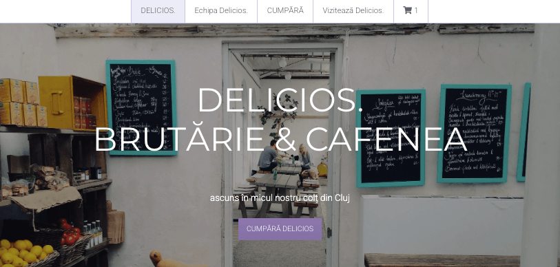 Șablon magazin online minimal de la Strikingly