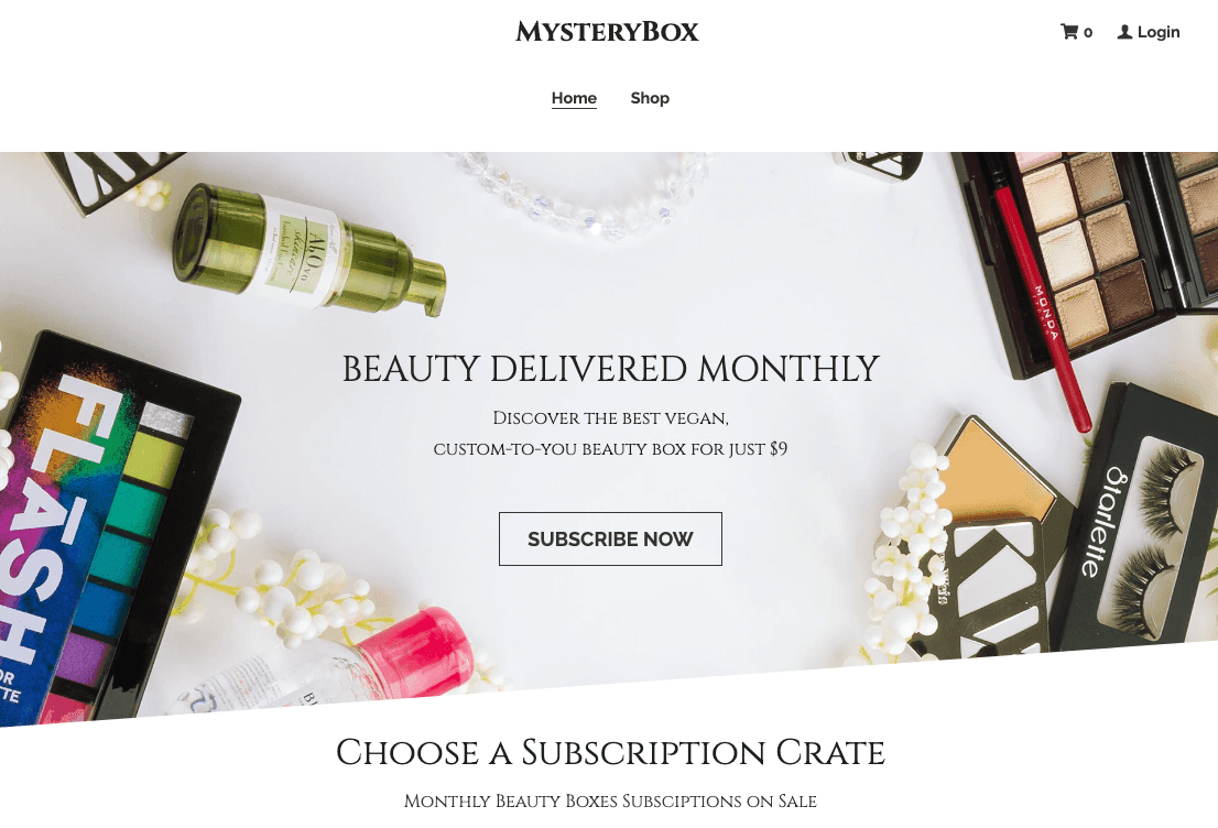 Szablon Strony Mystery Box z Strikingly