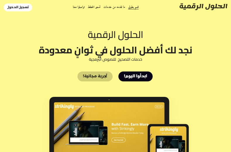 قالب ماكرو من Strikingly