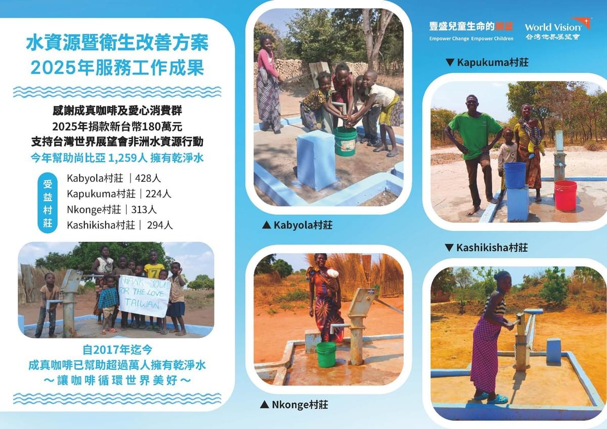 💧 成真咖啡完成第30口水井，讓乾淨水流進更多生命裡