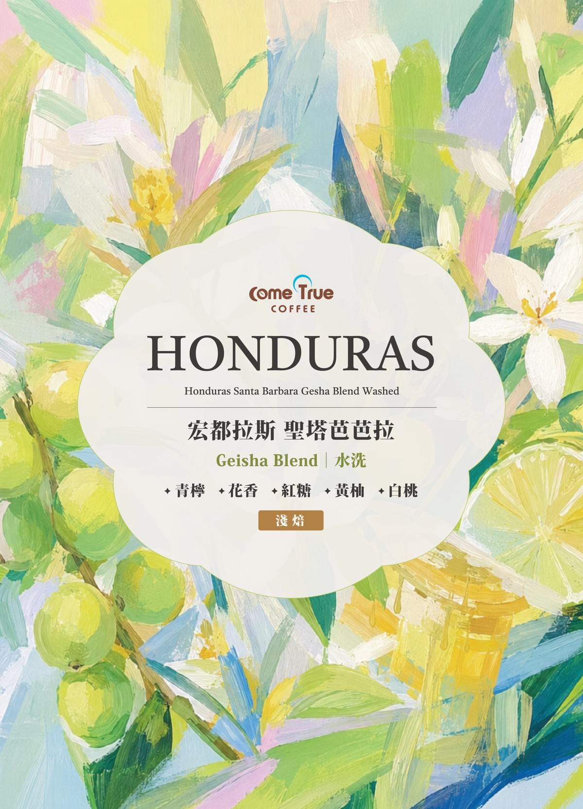 限量藝妓 淺焙【宏都拉斯 聖塔芭芭拉 Geisha Blend】水洗 咖啡豆