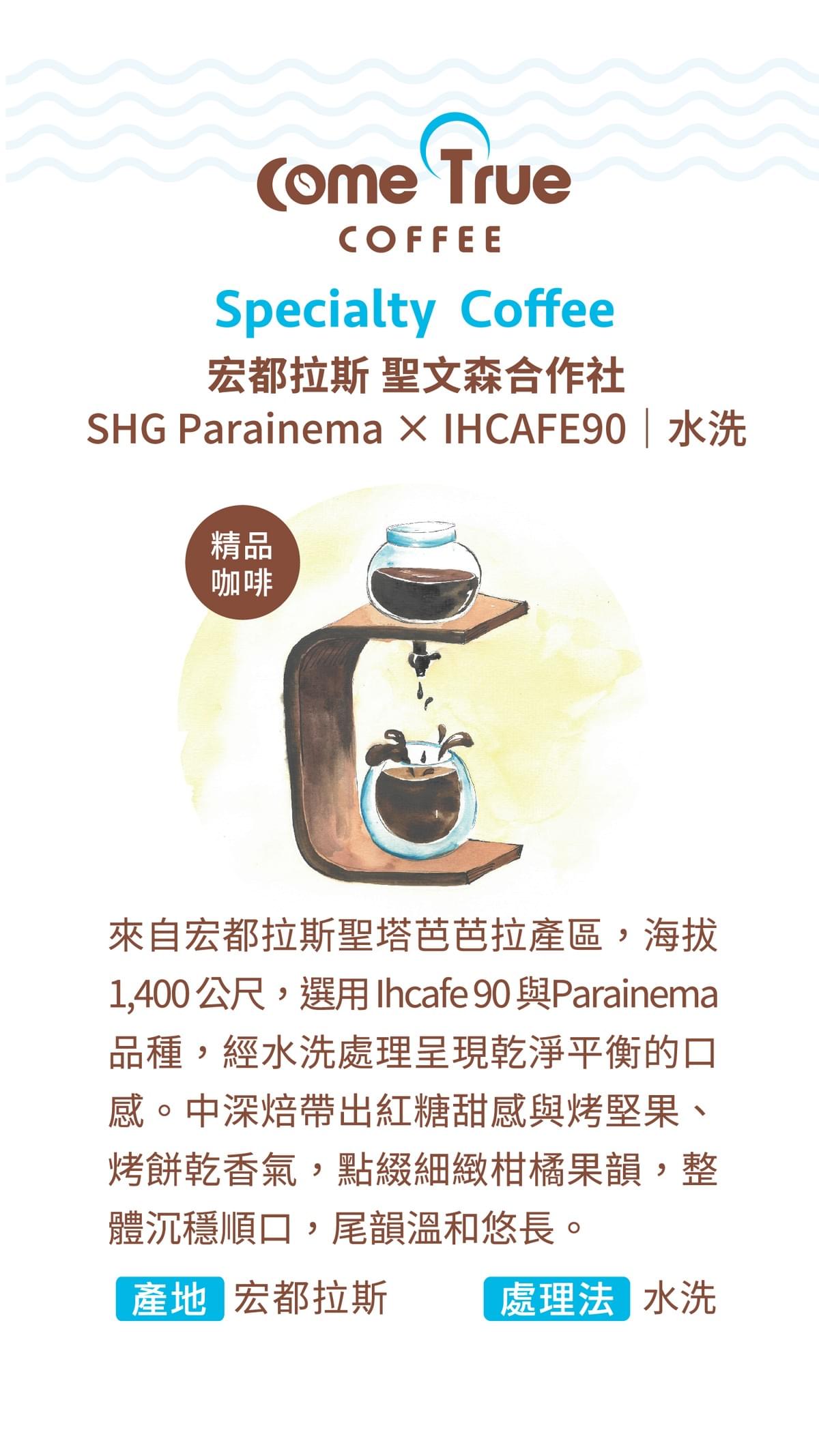 中深焙【宏都拉斯 聖文森合作社 SHG】水洗 咖啡豆