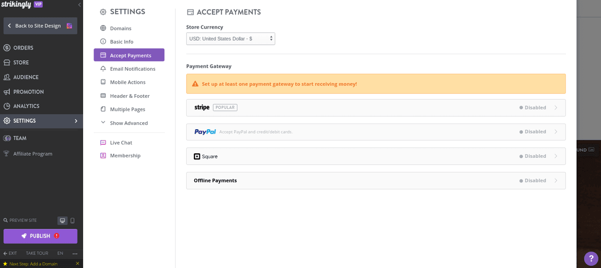 Vai trò của Strikingly trong việc điều hành & sở hữu nhiều doanh nghiệp