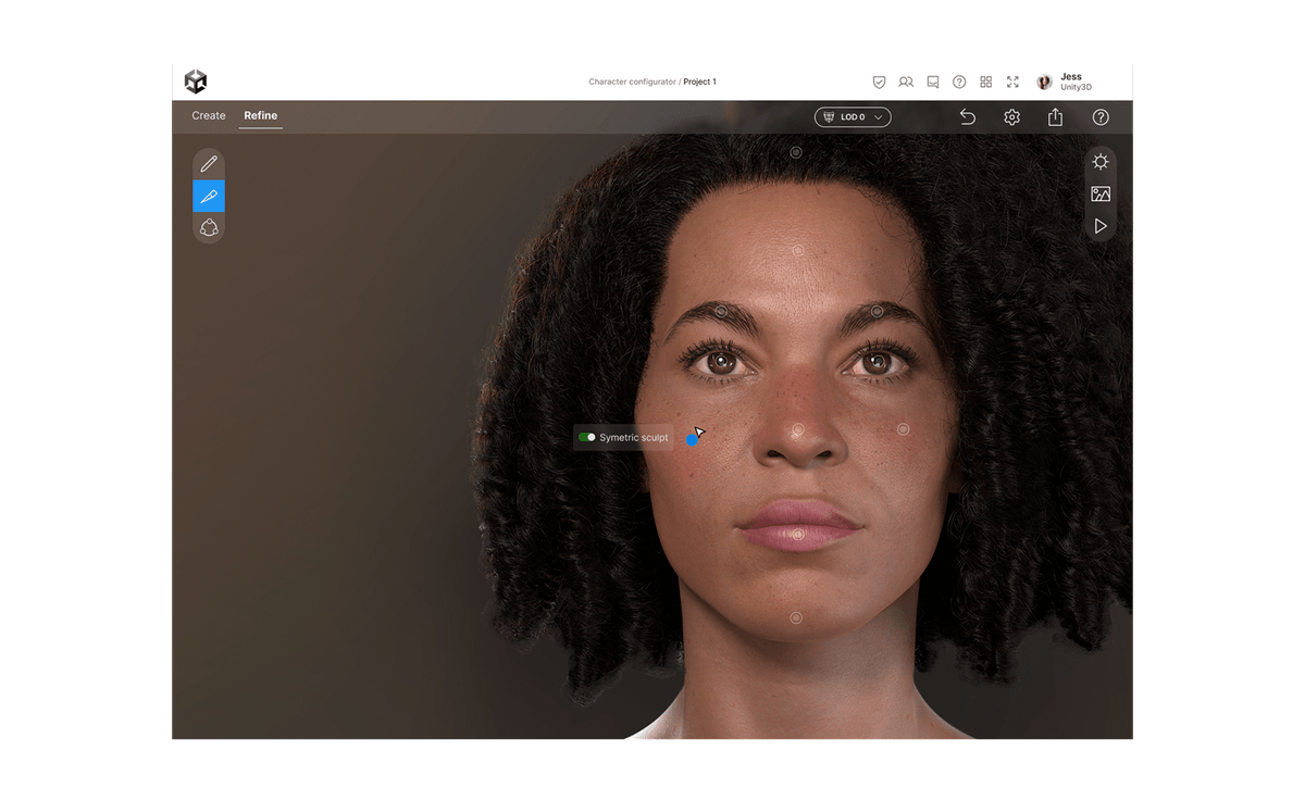 UNITY: Digital Humans lite - 3D Character Generator.