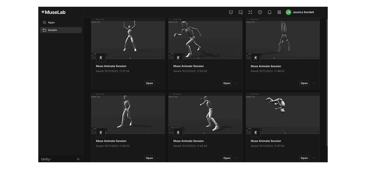 UNITY: Muse Animate - GenAI Text-To-Animation tool
