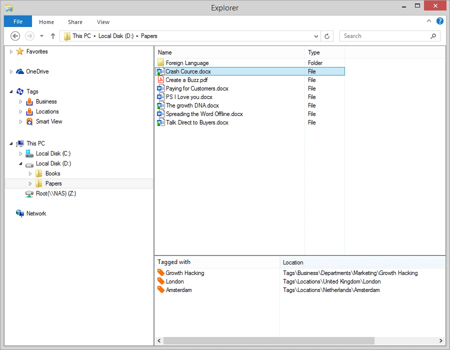 Screenshots File Management Software for Windows Tagging for Windows