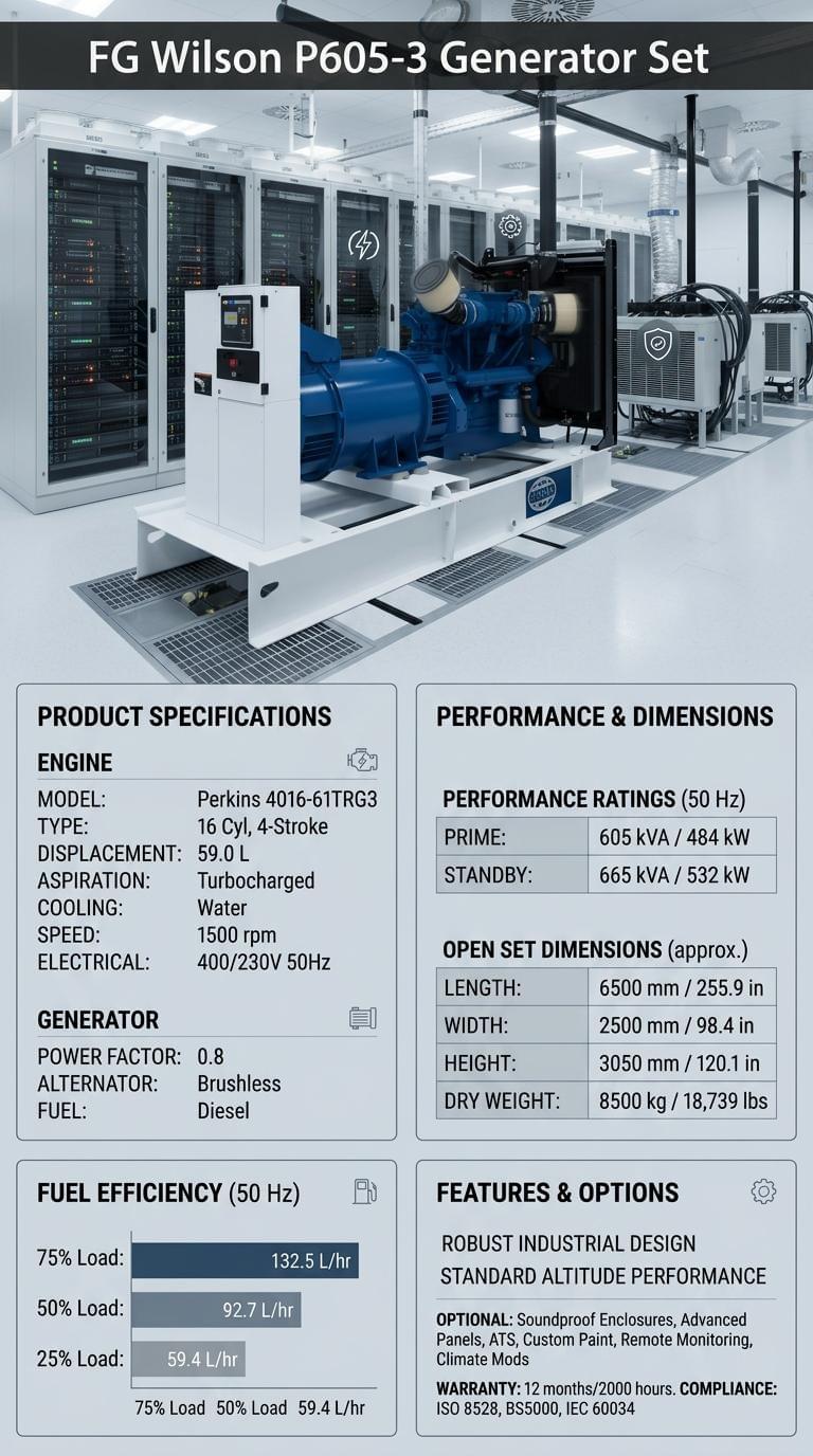 FG Wilson P605-3 Generator Set