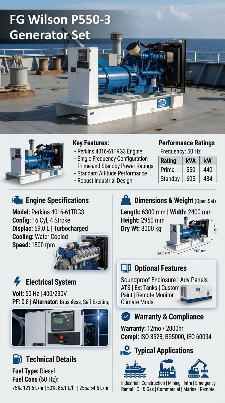 FG Wilson P550-3 Generator Set