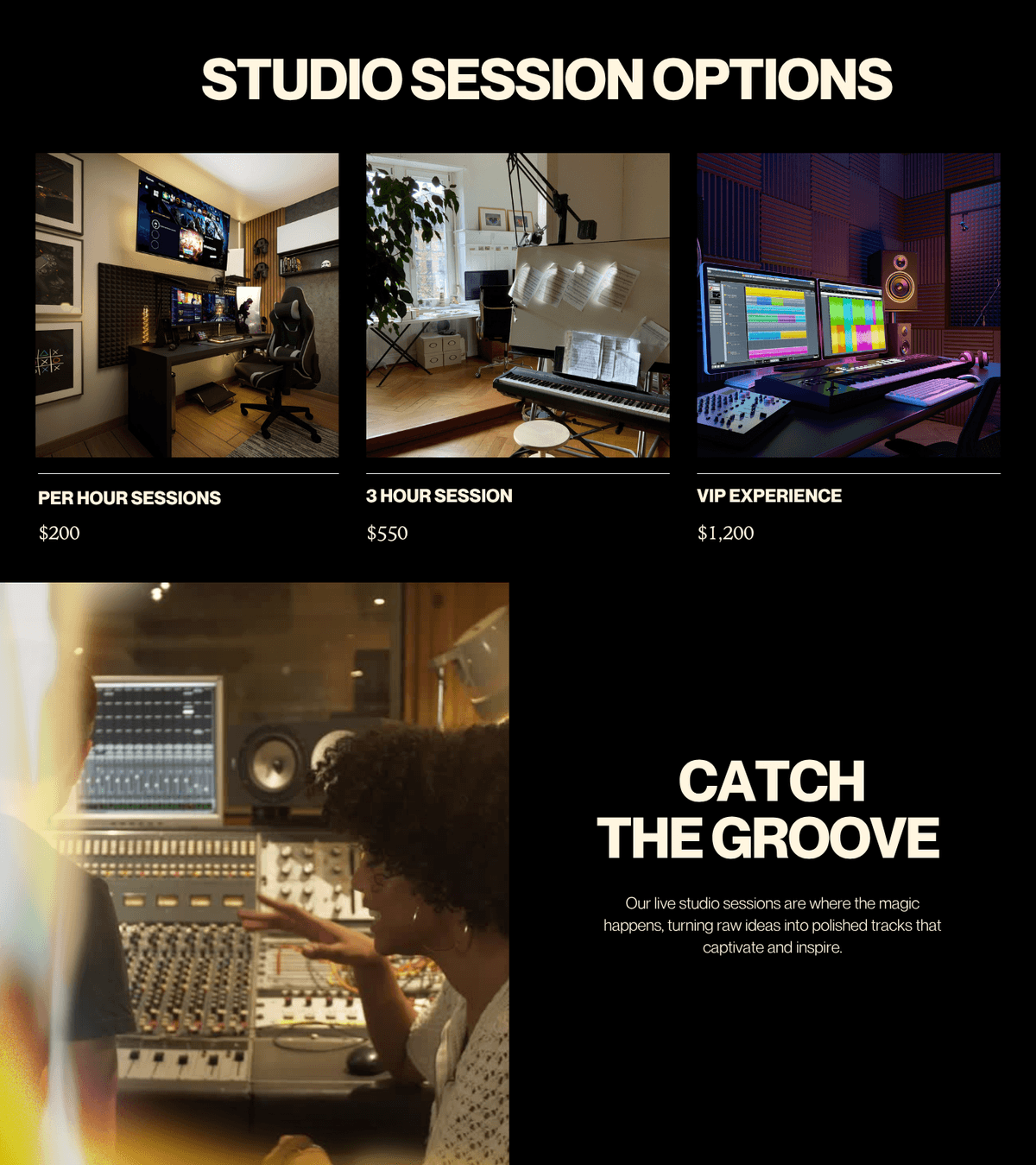 Studio Session 1 Hour