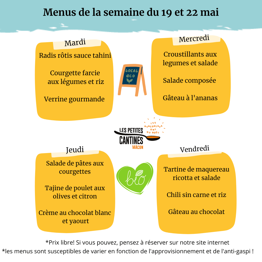 menu les petites cantines mâcon du 16 au 20 décembre