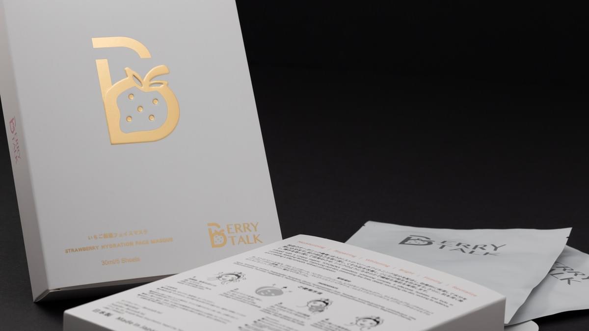 BERRYTALK ストロベリー ハイドレーション フェイスマスク｜30mL×5枚 オーガニック 保湿 日本製 スキンケア ヴィーガン処方