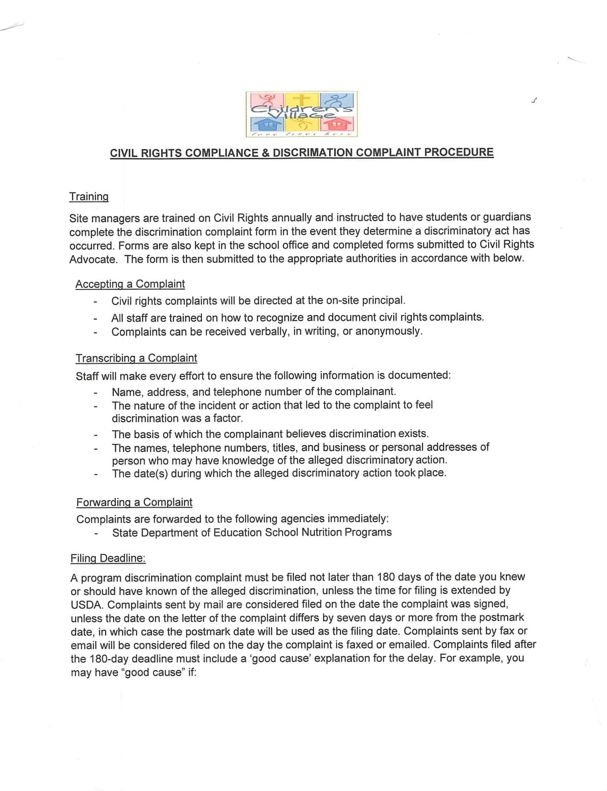 Civil Rights Compliance