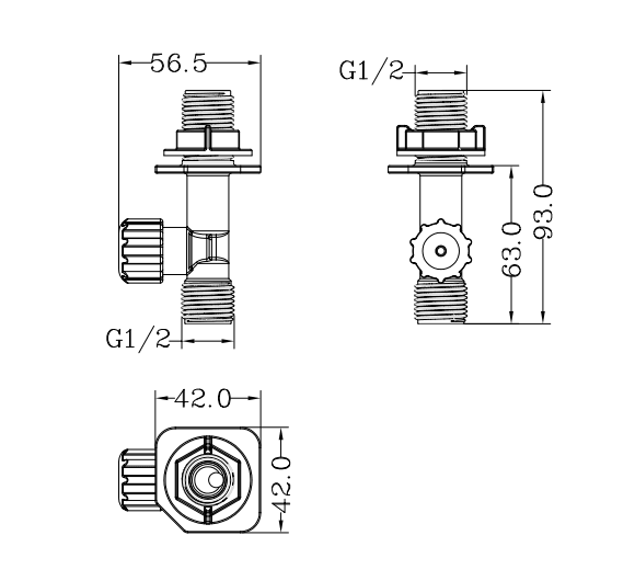 Bathroom Angle valve of toilet concealed cistern