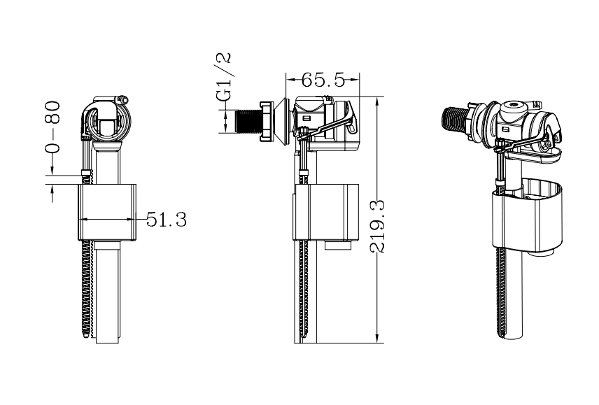 Adjustable Side Fill Valve