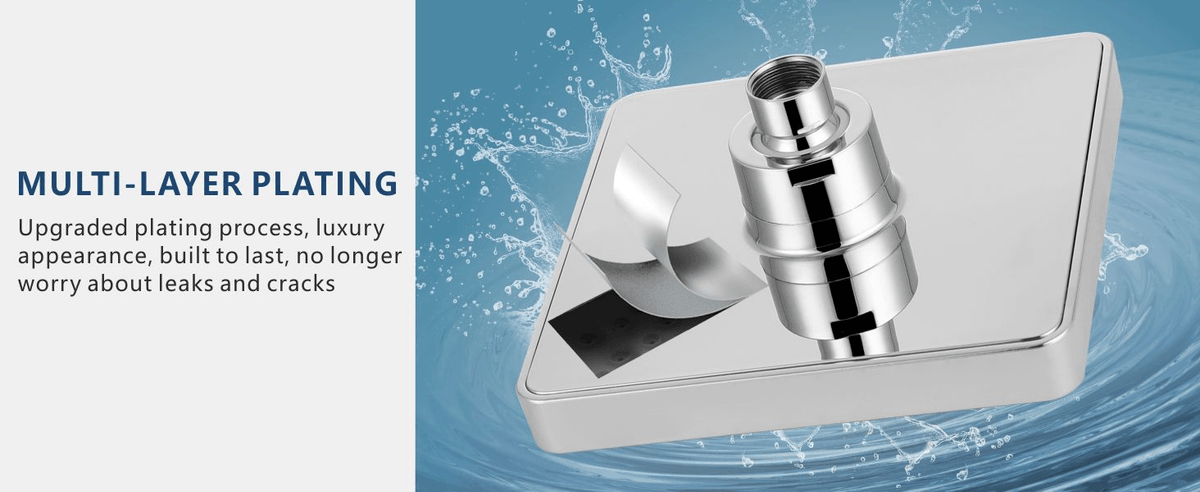 Rising Bath Filtered Shower Head, High Pressure Rain Shower with Handheld Shower Filter Combo
