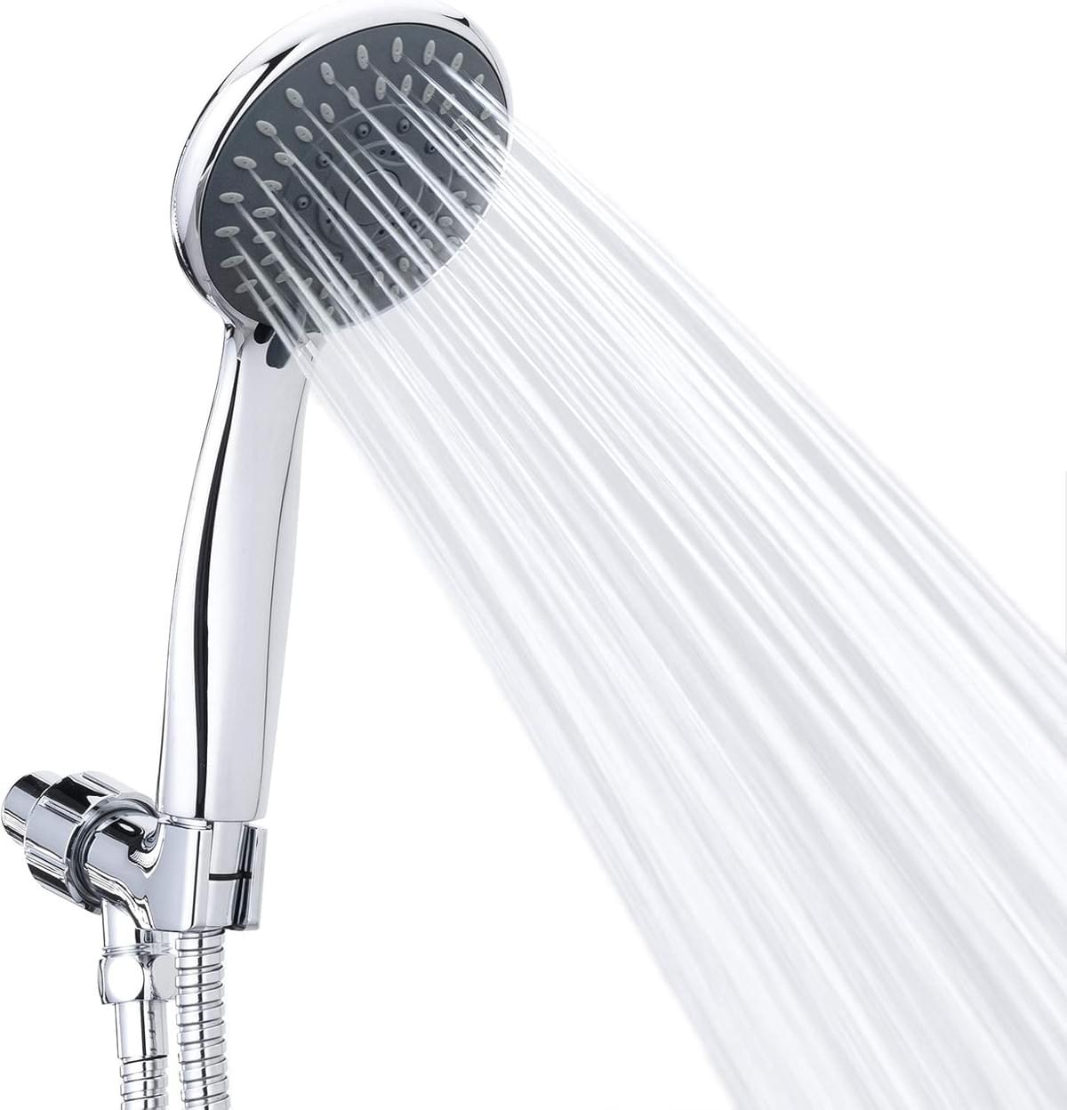 High Pressure Hand Shower 5 Settings Powerful Water Spray Shower Head Again