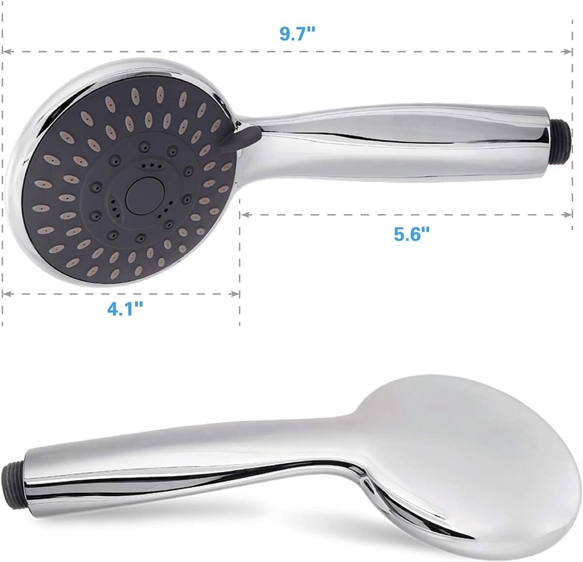 High Pressure Hand Shower 5 Settings Powerful Water Spray Shower Head Again