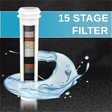Rising Bath Shower Filter Handheld Shower Head-High Pressure 5 Spray Mode with Up to15 Stage Water