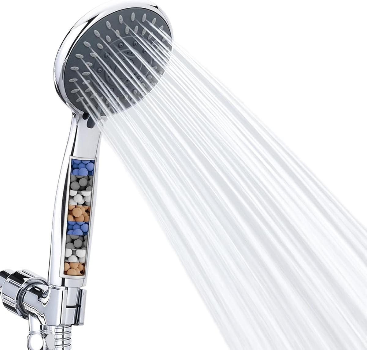 Filtered Shower Head with Handheld, High Pressure 5 Spray Mode Showerhead