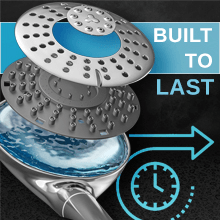 Rising Bath Shower Filter Handheld Shower Head-High Pressure 5 Spray Mode with Up to15 Stage Water