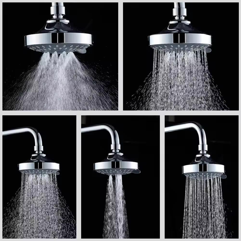 Rising Bath Shower Head RB-SH101-Chrome 4 Inch 5 Grade Functions water saving shower head 