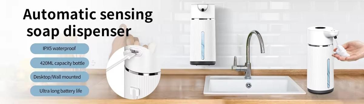 RisingBath Touchless Soap Dispenser 1200mAh Battery Modern Automatic Soap Dispenser
