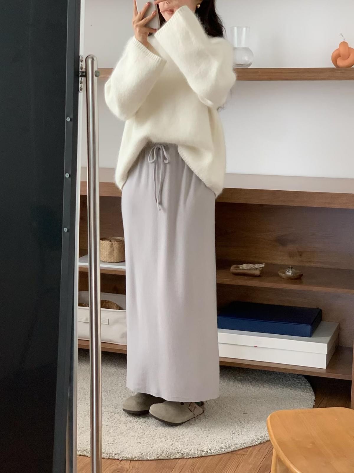 [25Ｗ1105]超柔軟oversized毛海安哥拉羊毛衣(兩色