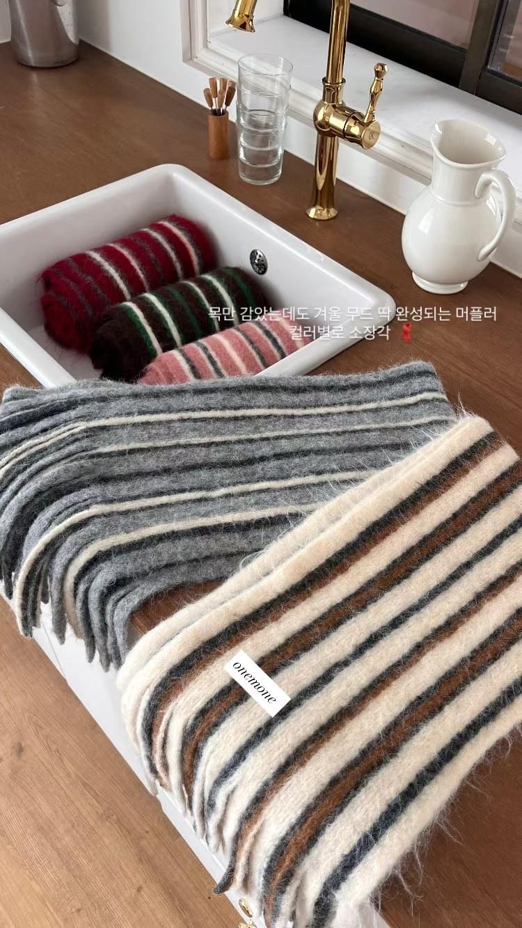 [25F1009]不撞款！不規則撞色流蘇羊毛圍巾（五色）