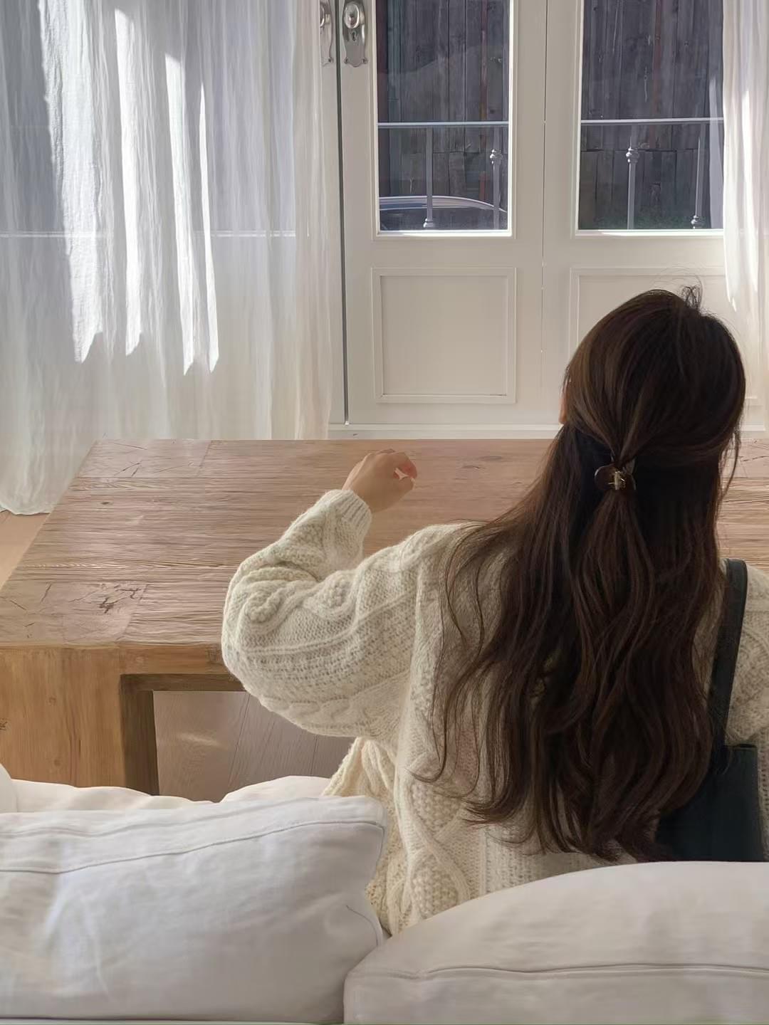 [25Ｗ1108]立體麻花軟糯羊毛粗針織外套（兩色）