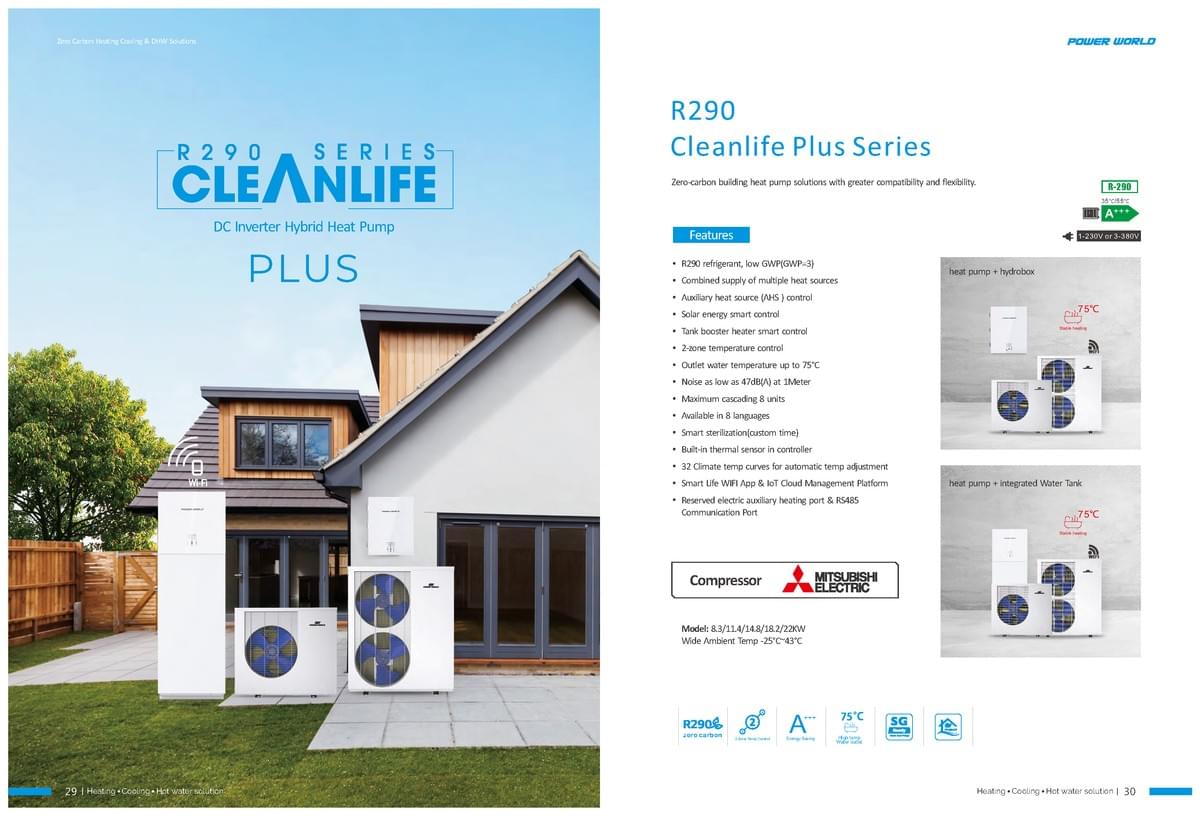 R290 Clean Life Plus Series : Household Heating&Cooling&DHW Heat Pump