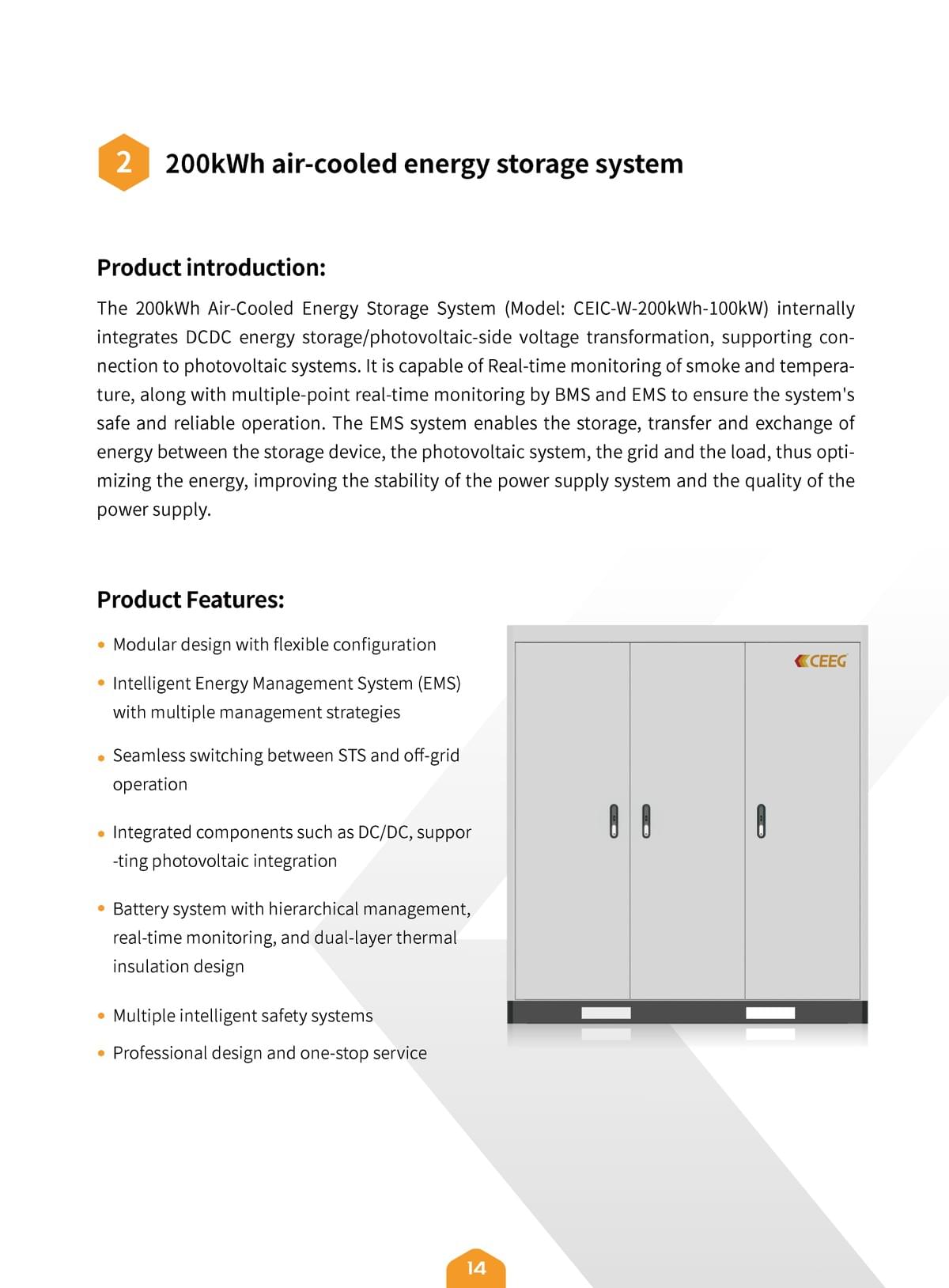200 kWh Air-cooled energy storage system