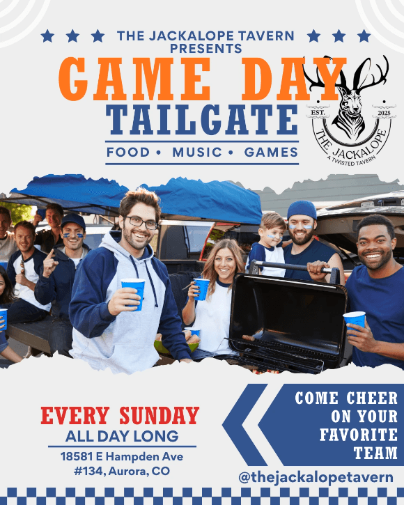 sunday football party, events, the jackalope tavern, aurora, co
