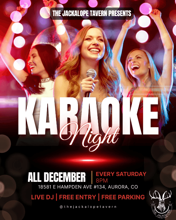 karaoke singing party, hockey, football, basketball, local sports, events, the jackalope, aurora, co