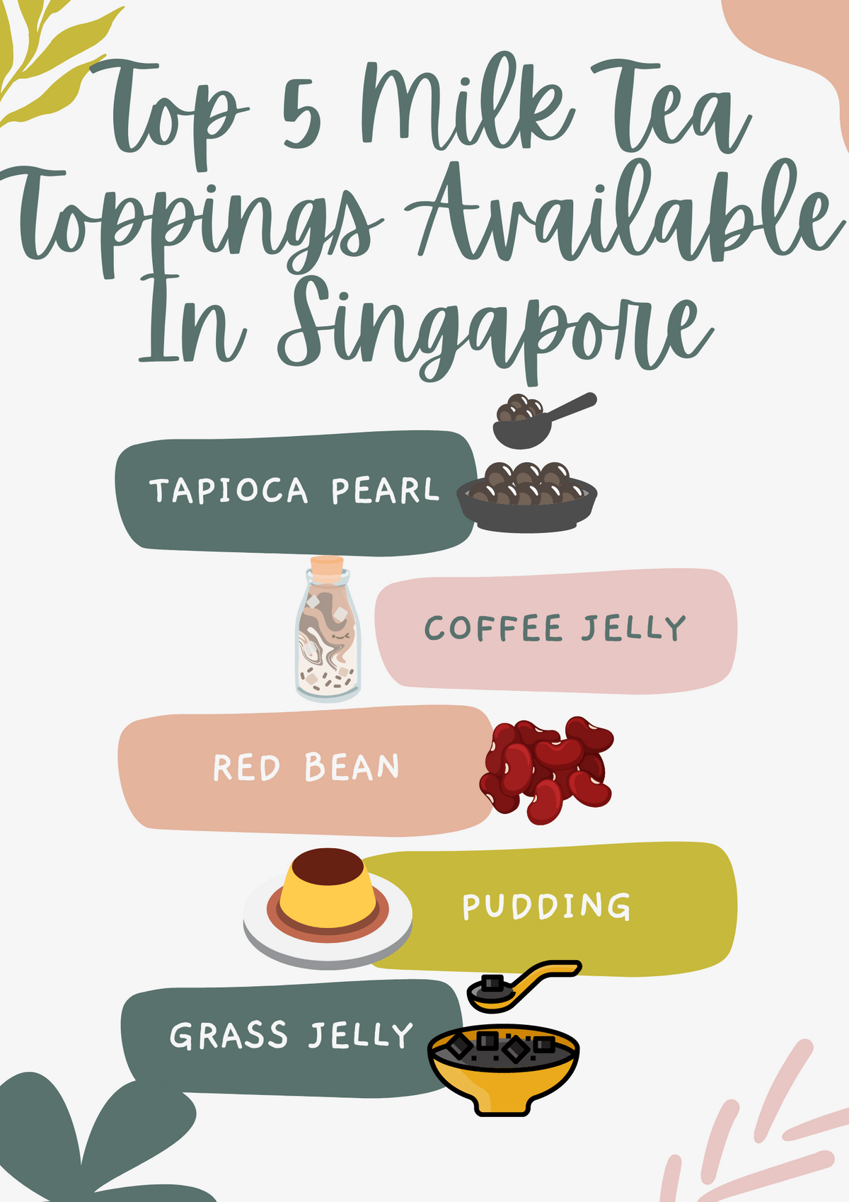 5 Popular Milk Tea Toppings You Will See In Singapore