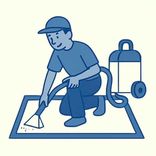 技師針對局部髒污區域進行加強刷洗