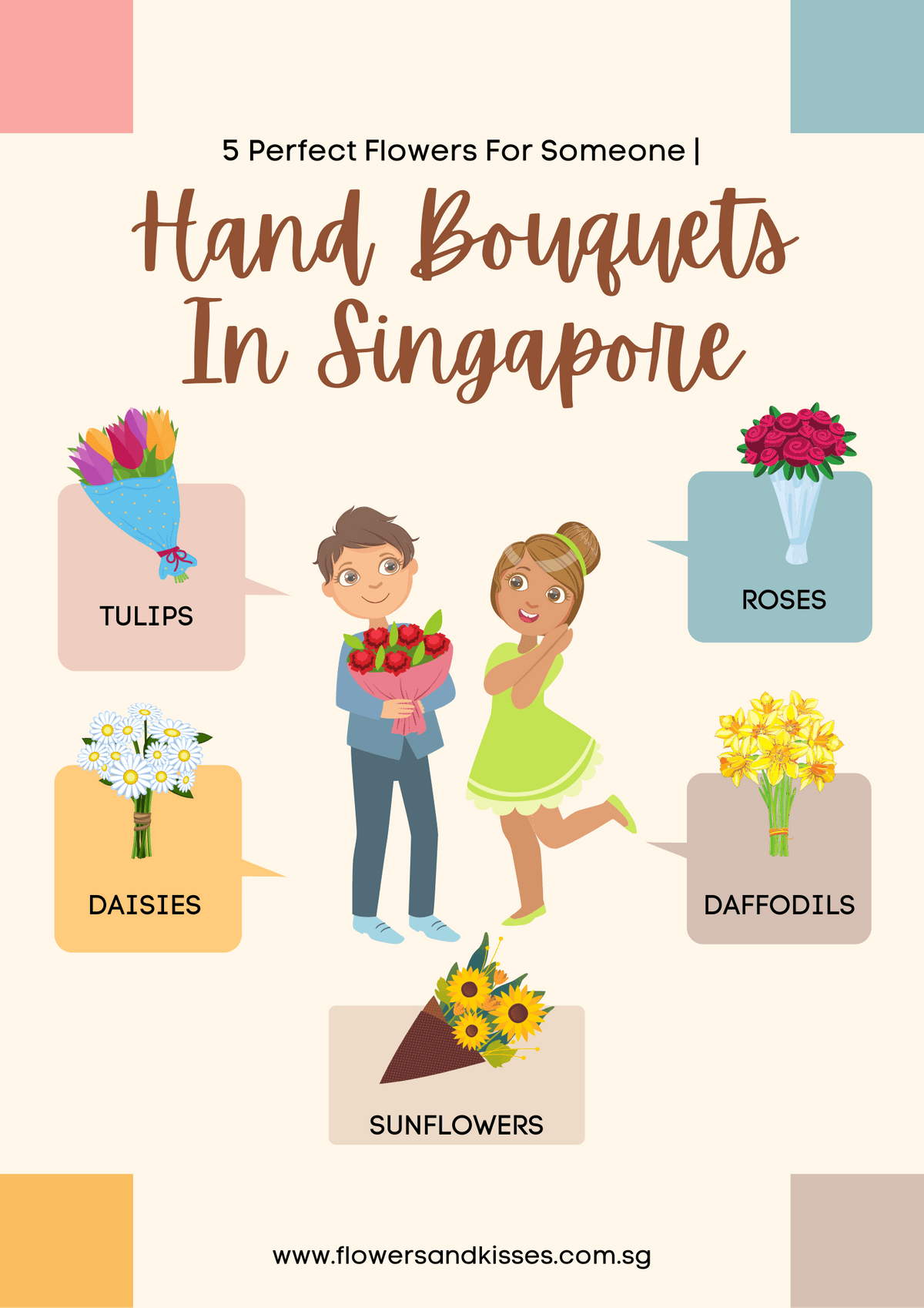 5 Flowers To Give Someone Hand Bouquets In Singapore
