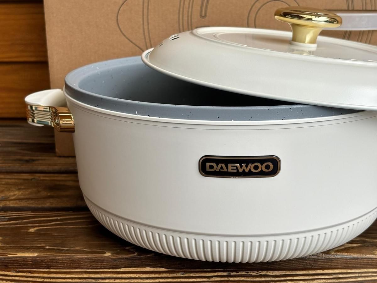 『韓國DAEWOO』麥飯石多功能爆炒料理鍋28cm—7/25~8/11