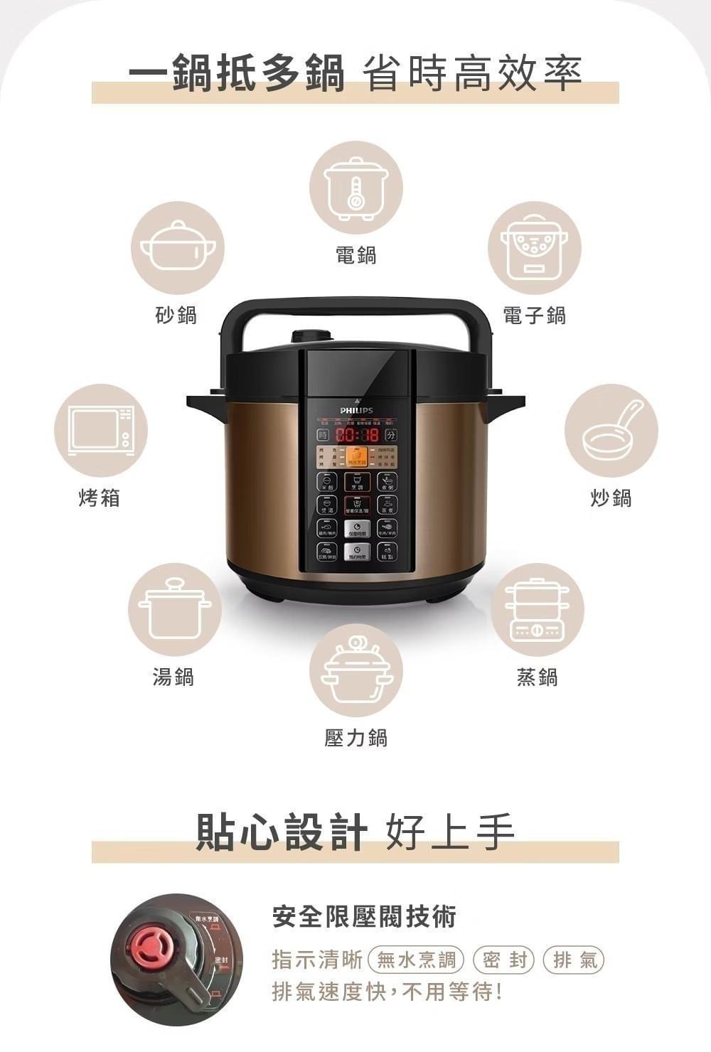 『飛利浦』智慧萬用鍋5L—11/7~12/31