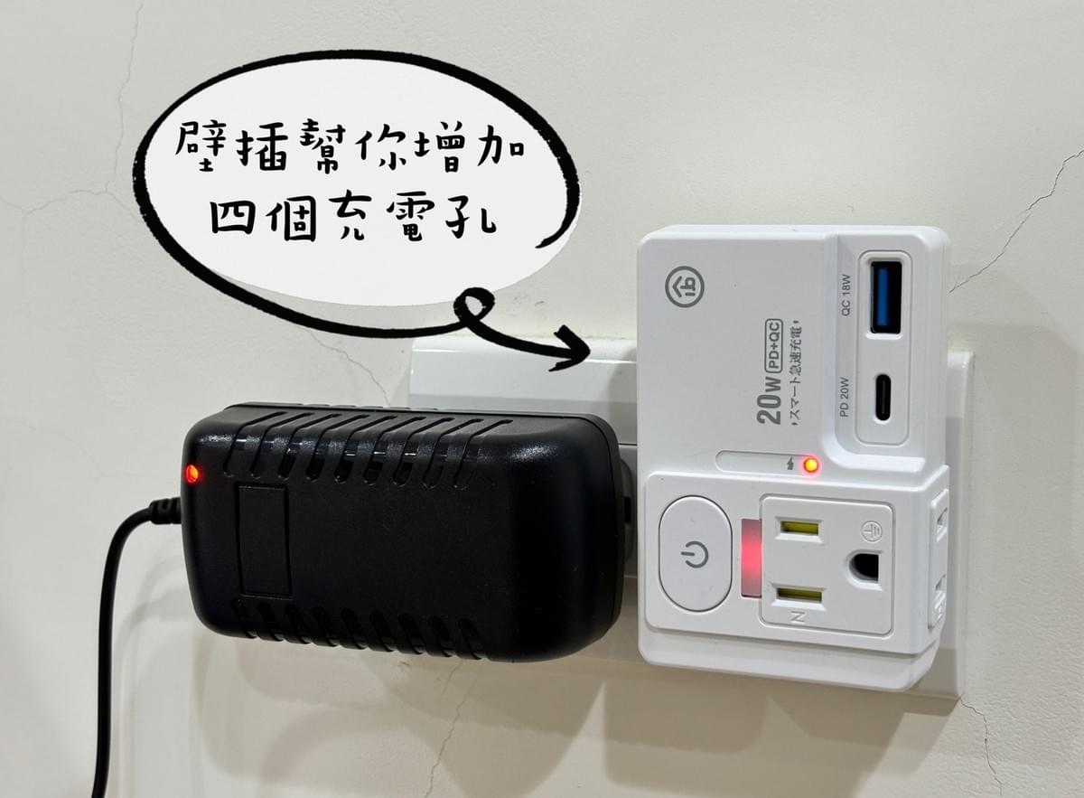 『aibo』GaN氮化鎵 平壓式1開2插 高溫斷電智慧PD25W快充USB壁插—8/21~9/11