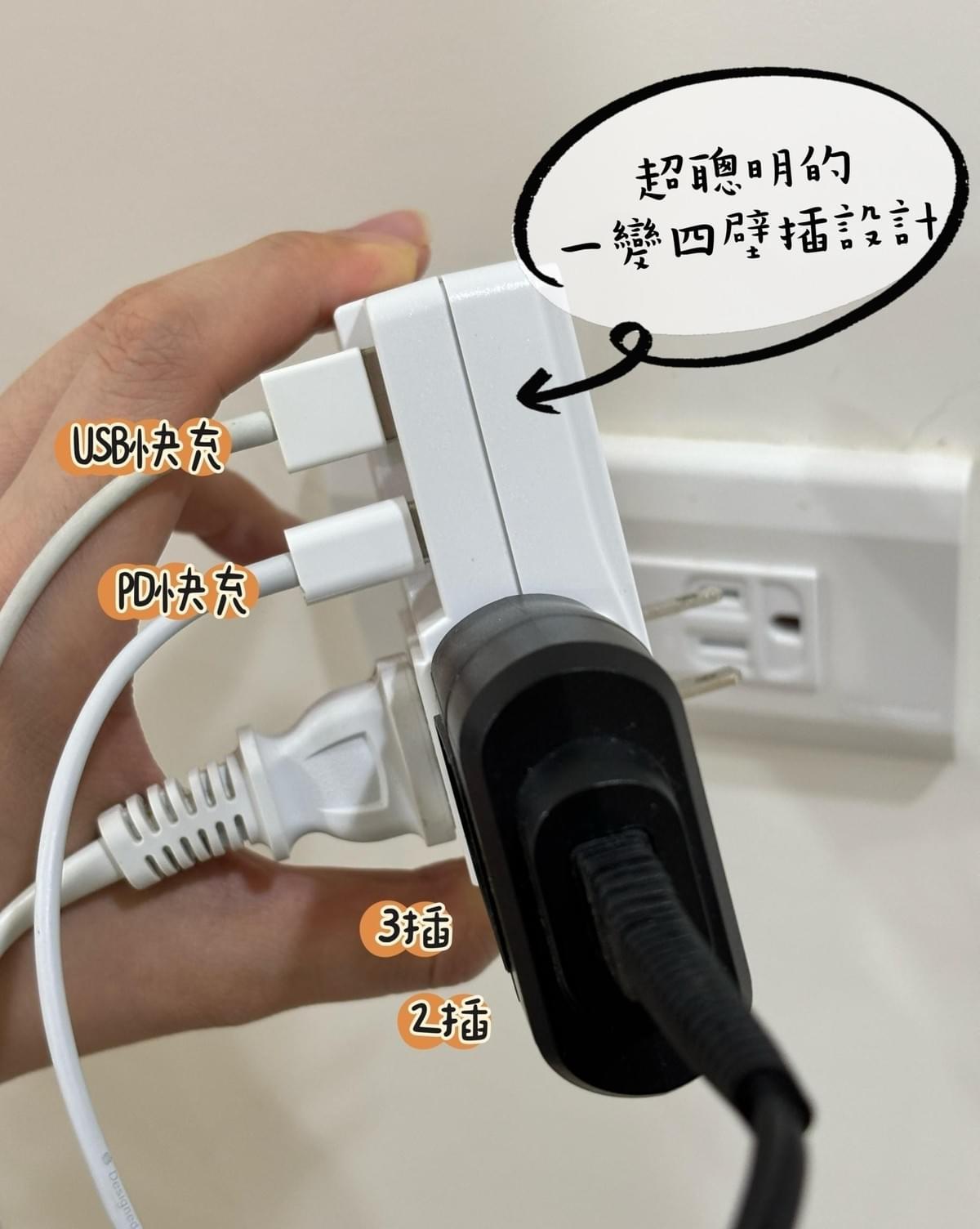 『aibo』GaN氮化鎵 平壓式1開2插 高溫斷電智慧PD25W快充USB壁插—8/21~9/11