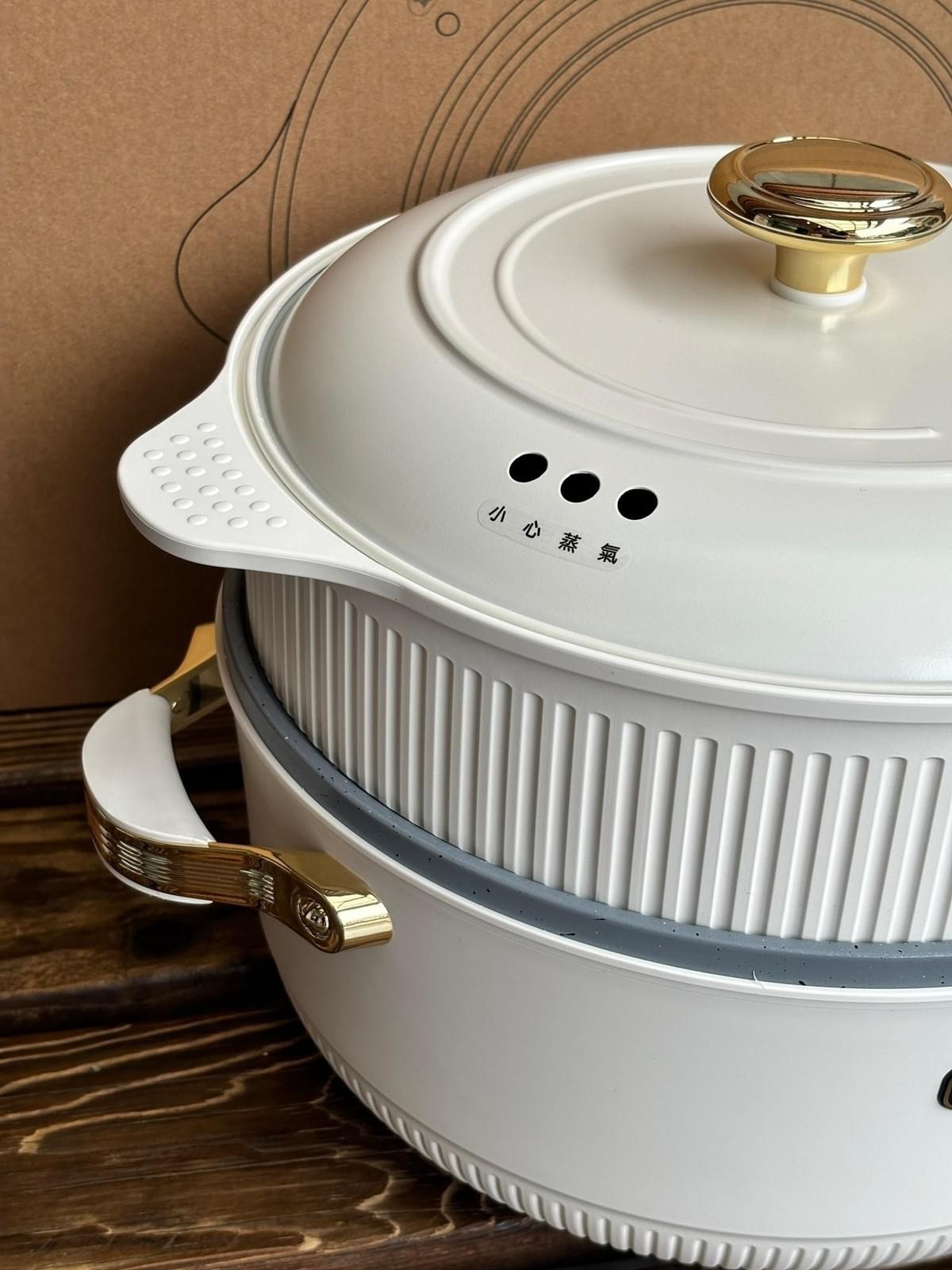 『韓國DAEWOO』麥飯石多功能爆炒料理鍋28cm—7/25~8/11