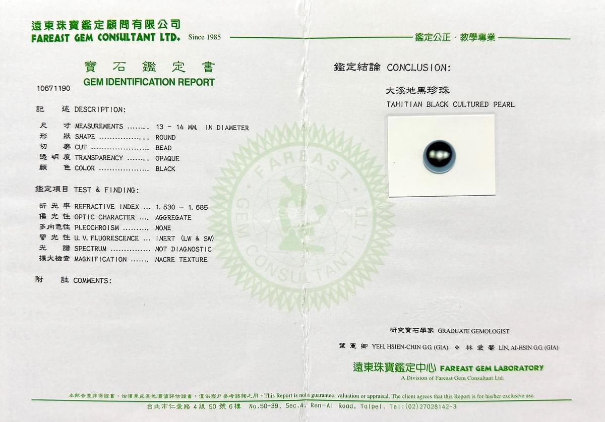 南洋黑珍珠項墜 D0040