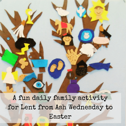 Image of the Jesus Tree showing all of the symbols for each of the days